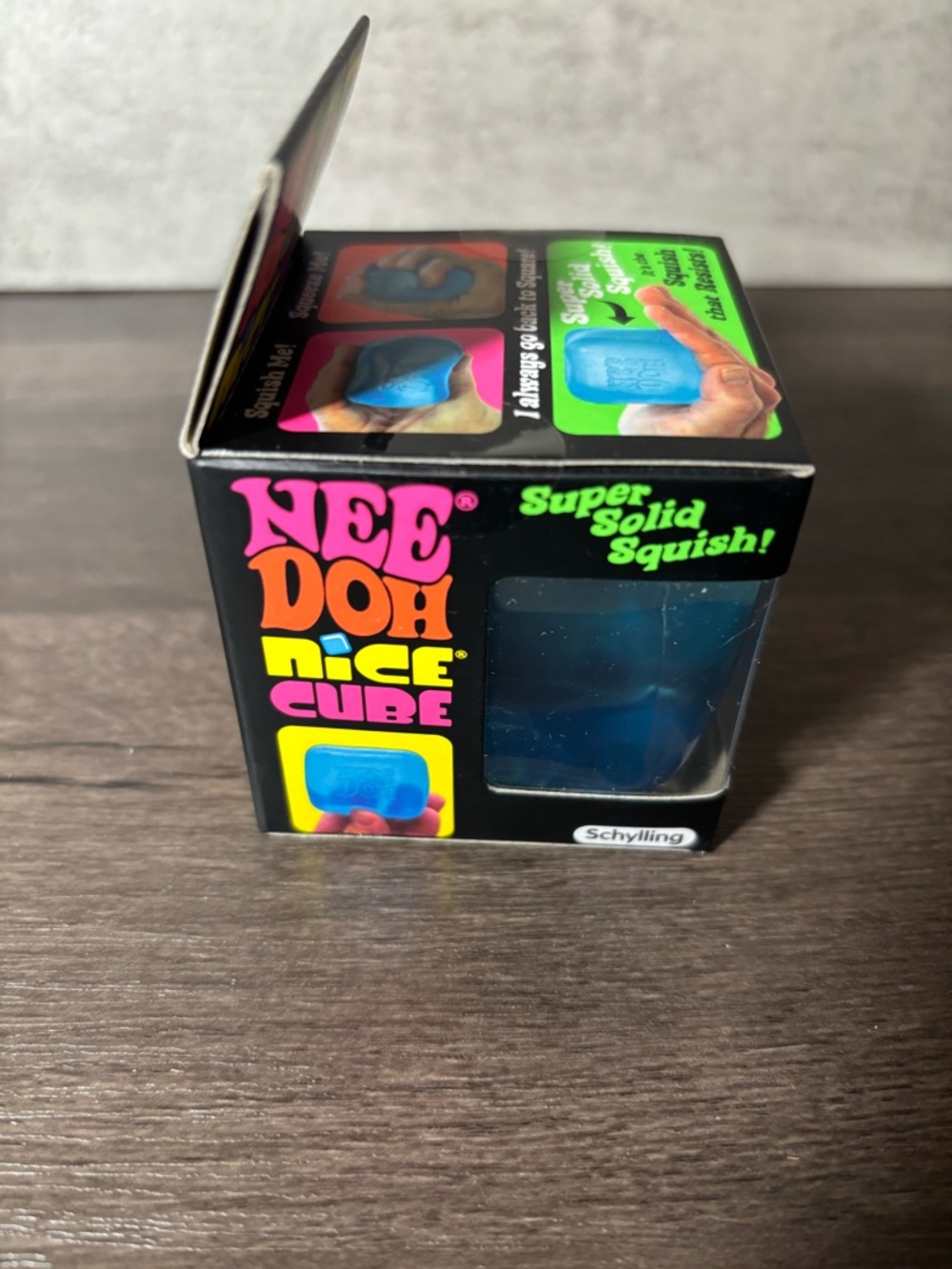 NeeDoh Nice Cube Blue Super Solid Squish - Picture 6 of 6
